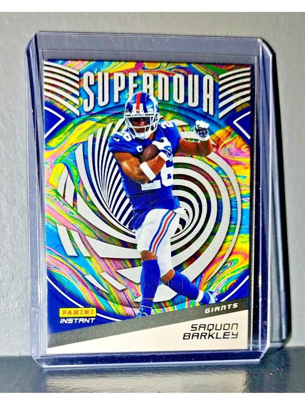 Saquon Barkley 2021 Panini NFL Instant Supernova #17 Football Card 1 of 3357